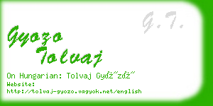 gyozo tolvaj business card